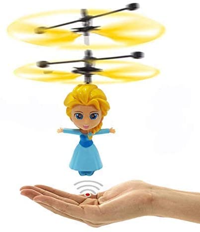 Dron Helicóptero Con Sensor Infrarrojo Operado A Mano Recargable Con USB, Elsa Frozen al por mayor