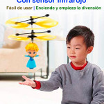 Dron Helicóptero Con Sensor Infrarrojo Operado A Mano Recargable Con USB, Elsa Frozen al por mayor