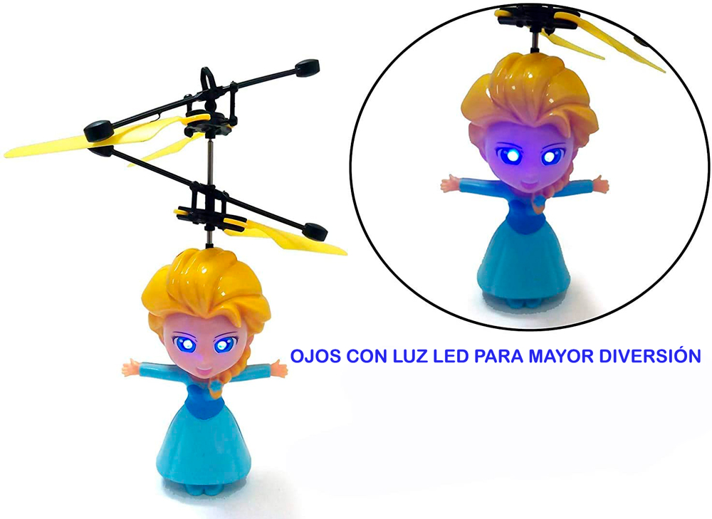 Dron Helicóptero Con Sensor Infrarrojo Operado A Mano Recargable Con USB, Elsa Frozen al por mayor