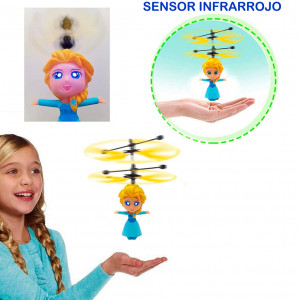 Dron Helicóptero Con Sensor Infrarrojo Operado A Mano Recargable Con USB, Elsa Frozen al por mayor