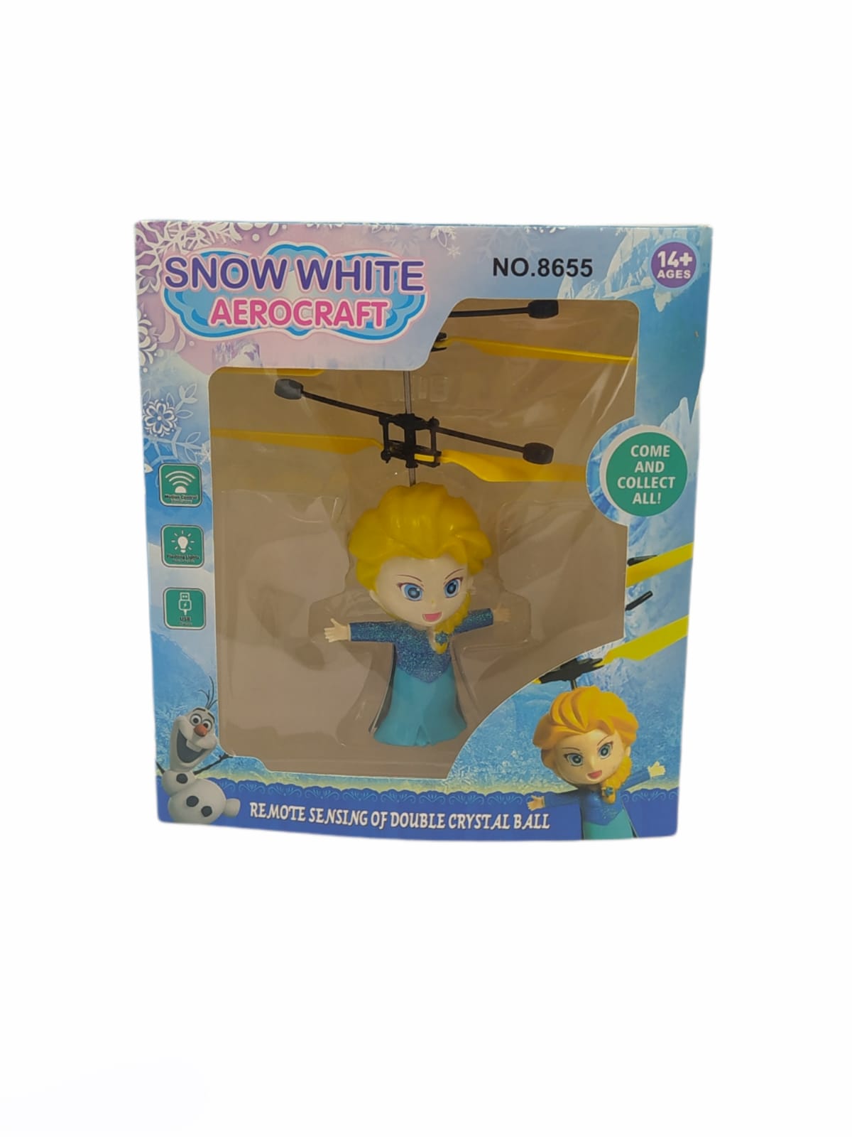 Dron Helicóptero Con Sensor Infrarrojo Operado A Mano Recargable Con USB, Elsa Frozen al por mayor