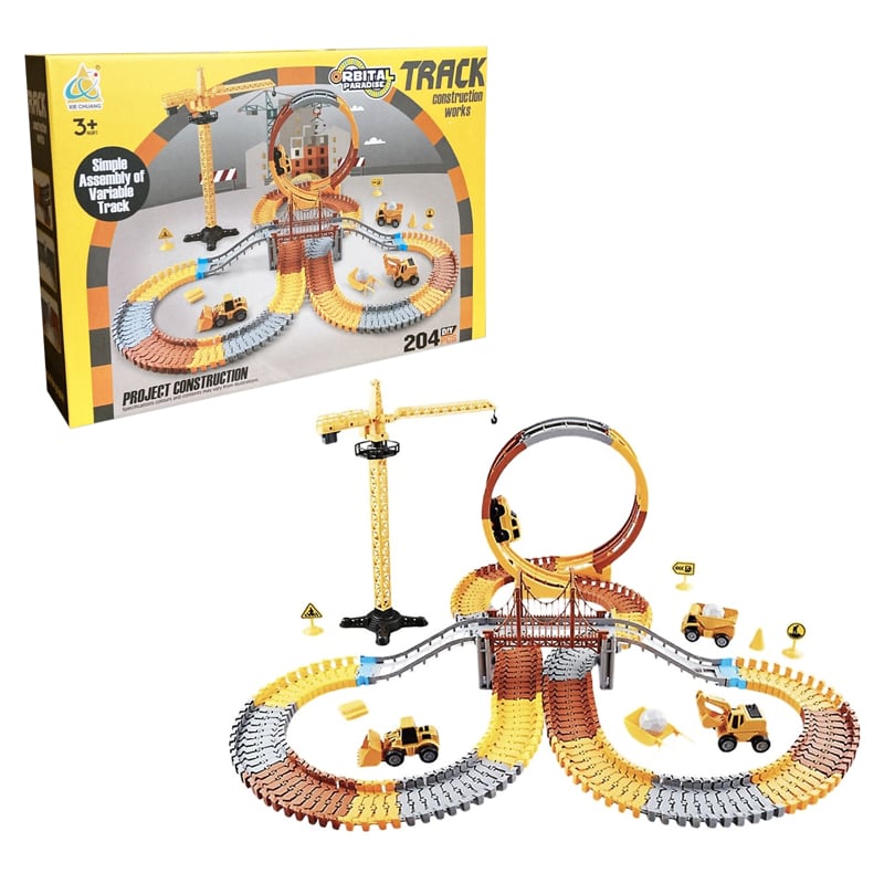 PISTA DE CARROS CON SET DE CONSTRUCCIÓN