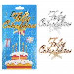 ADORNO PARA PASTEL FELIZ CUMPLEAÑOS CURSIVO