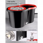 Trapero de mopa giratoria microfibra para piso con balde centrifugador 360