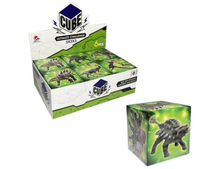 CUBO DIDACTICO ESTAMPADO DINOSAURIO 5.7CM AL POR MAYOR