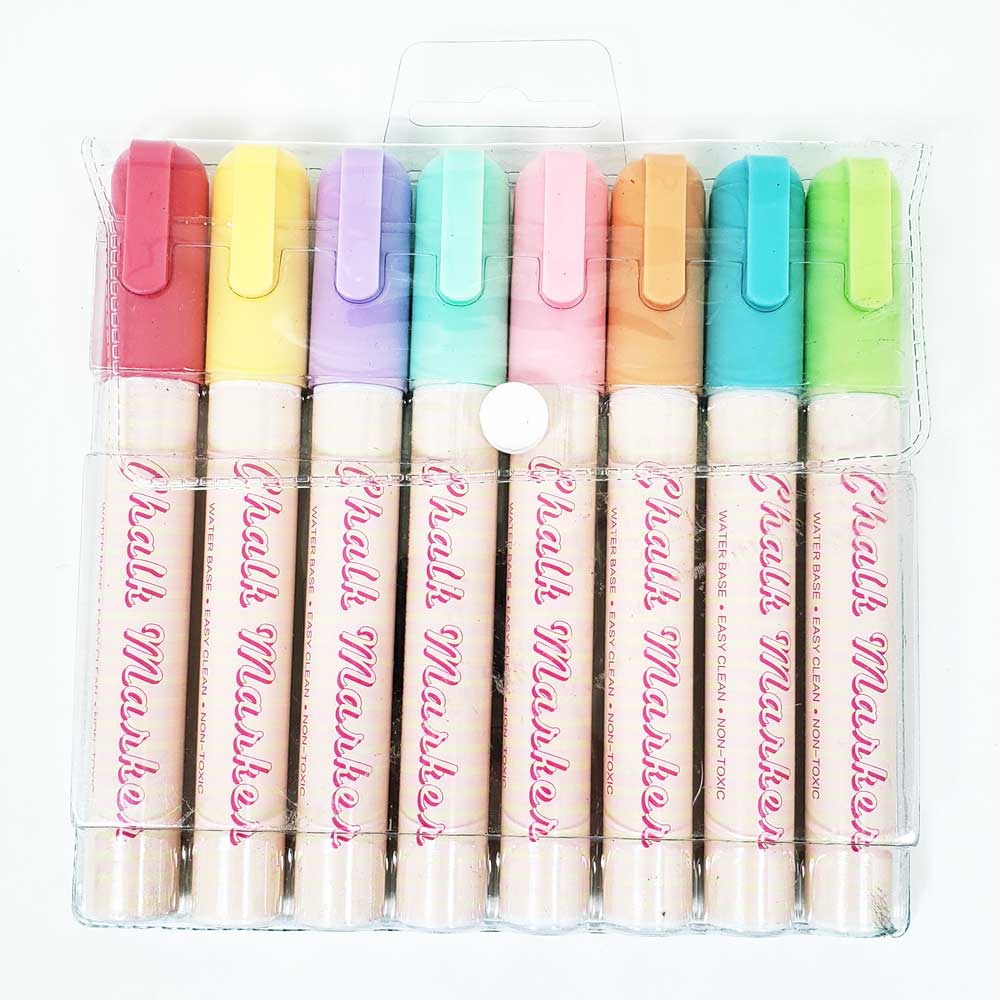 Marcadores en colores pasteles especiales para globos (8 unidades)