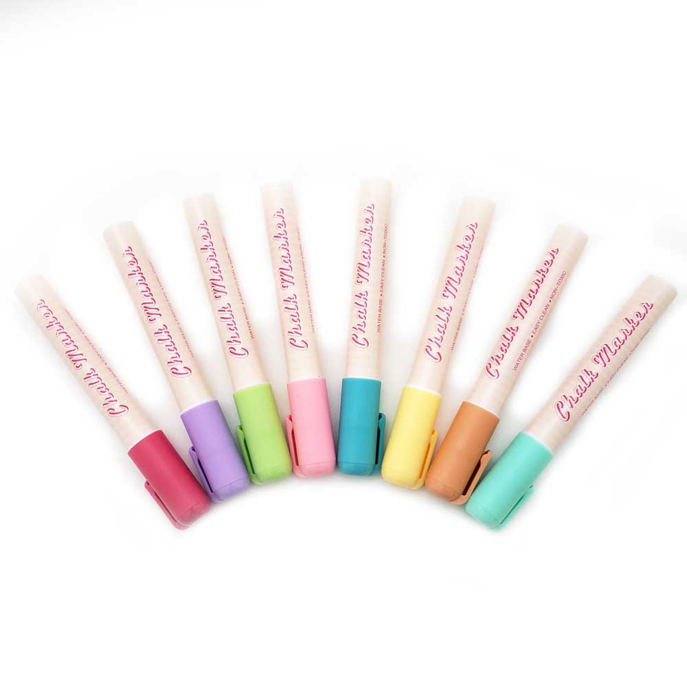 Marcadores en colores pasteles especiales para globos (8 unidades)