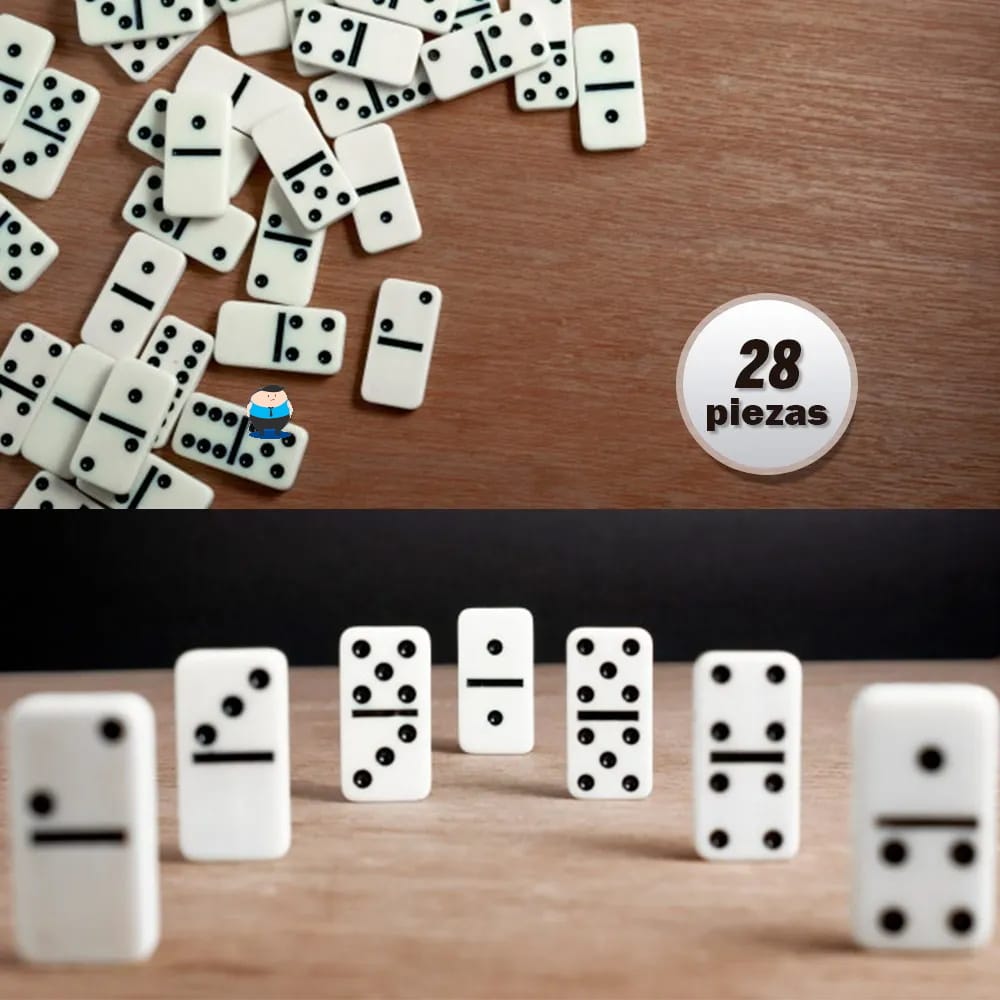 Domino, Juego De Mesa, Set 28 Piezas, Juego Familiar.