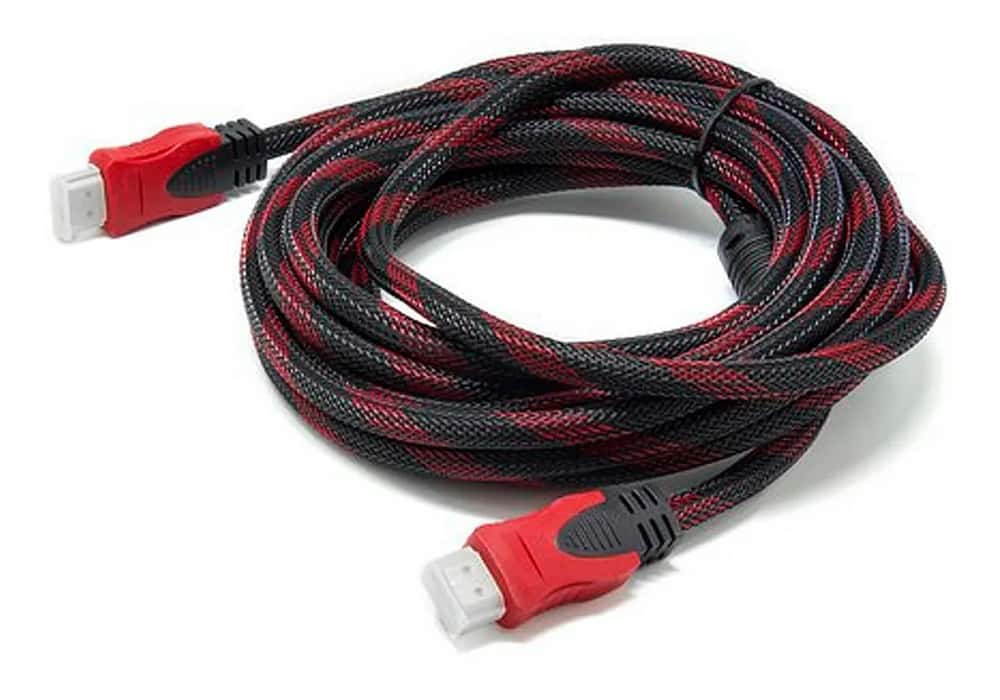 Cable Hdmi 1.5 Metros Doble Filtro Mallado Punta Plateada Nuevo