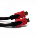 Cable Hdmi 1.5 Metros Doble Filtro Mallado Punta Plateada Nuevo