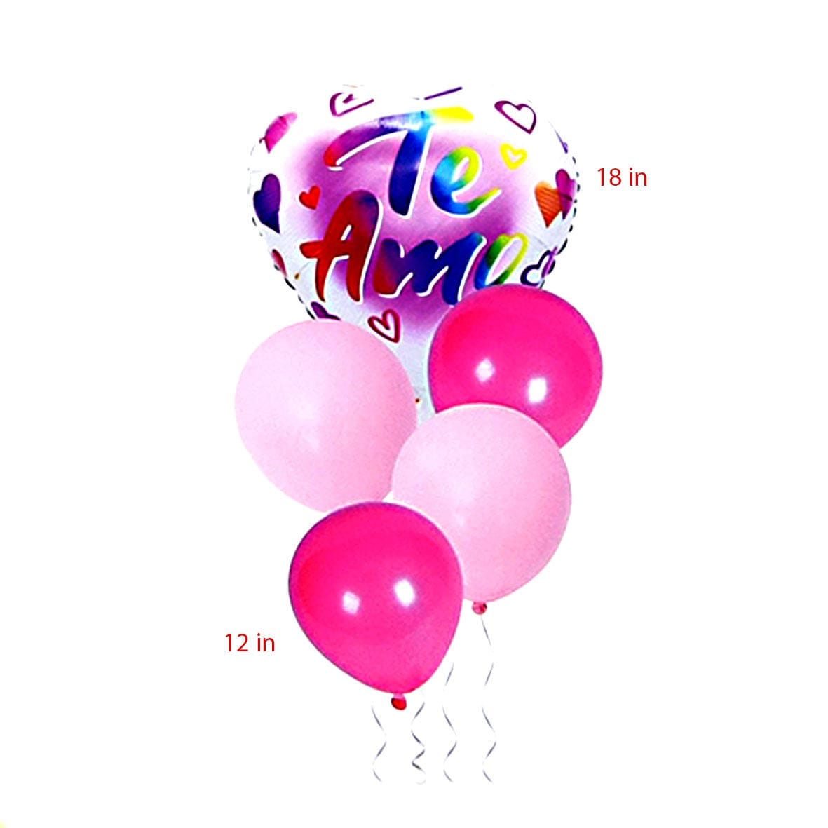 Bouquet de corazón y la frase Te Amo