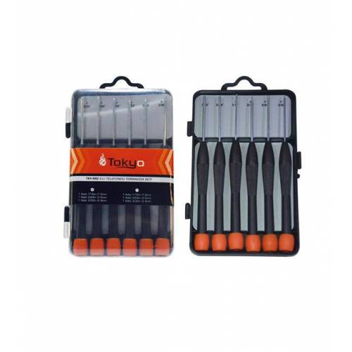 Juego de Destornilladores x 6 piezas Cabezal Giratorio