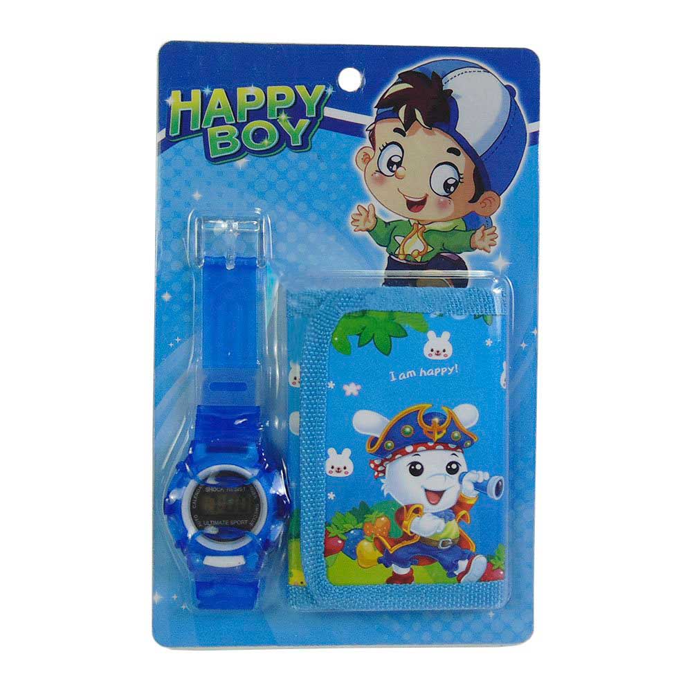 Billetera y reloj para niño de Juguete color Azul