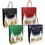 BOLSA REGALO NAVIDEÑA 32*26*10 CM (PQTX12)