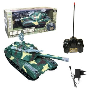 CARRO TANQUE CON CONTROL RECARGABLE