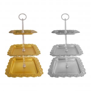 DULCERO DE MESA CUADRADO BRILLANTE X3