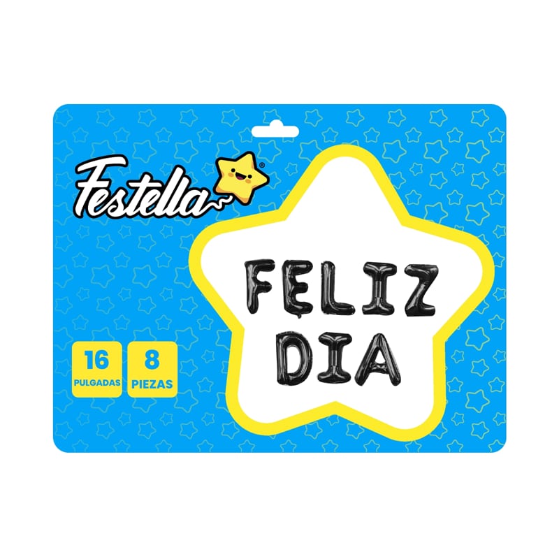 GLOBO FELIZ DIA NEGRO(PQTX12)