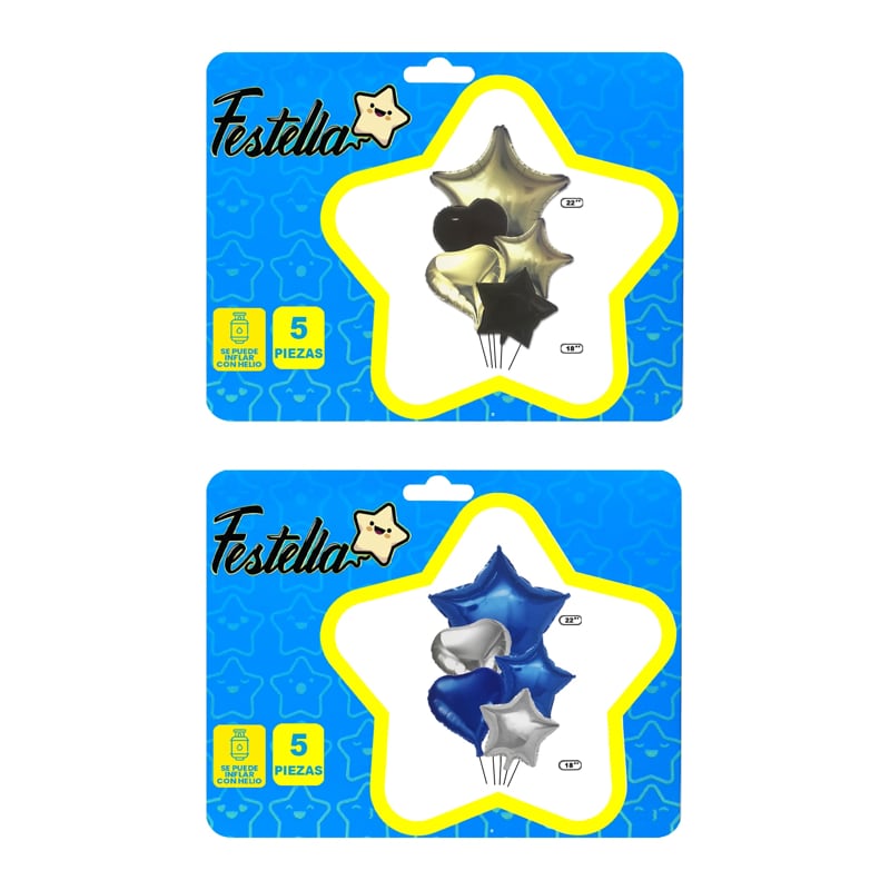 KIT GLOBO  ESTRELLA X5