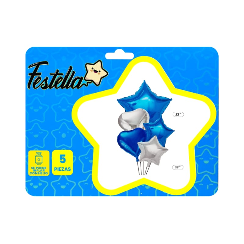 KIT GLOBO  ESTRELLA X5