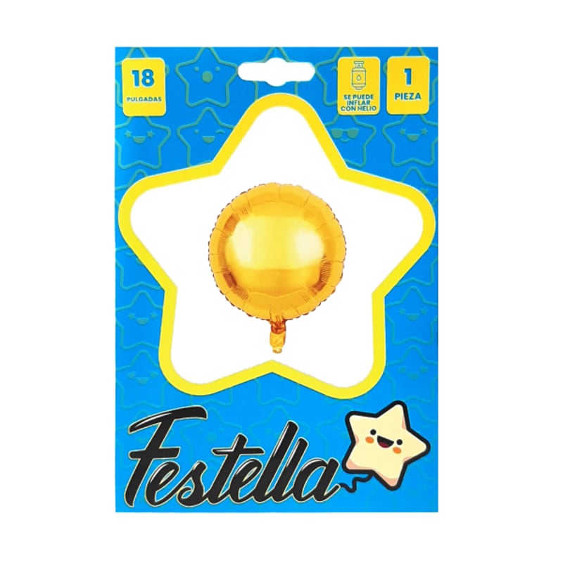 GLOBO REDONDO DORADO 18" *