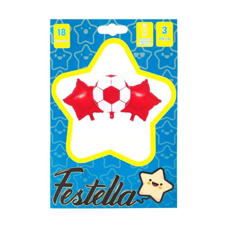 KIT GLOBO BALON ROJO X3 18"(PQTX12)