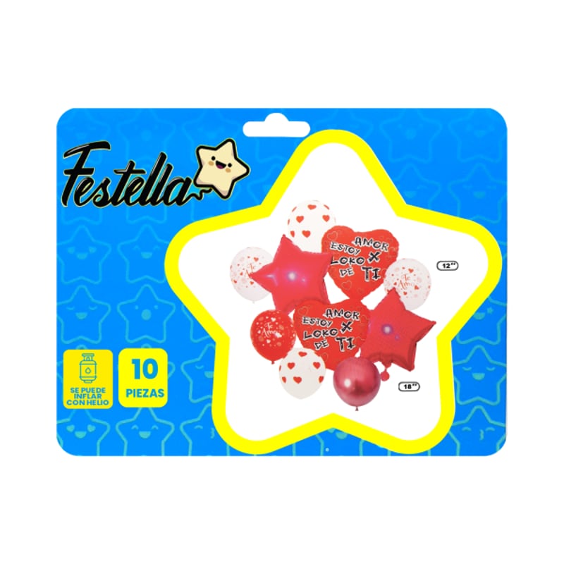 KIT GLOBO DE AMOR SURTIDO X10";