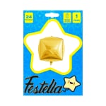 GLOBO CUADRADO 24" DORADO,