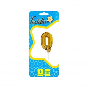 GLOBO DORADO CON BASE 6"#0;