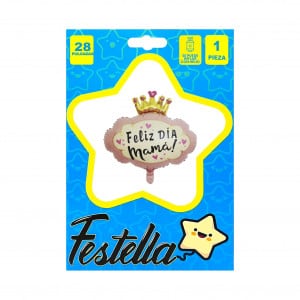 GLOBO NUBE CON CORONA FELIZ DIA MAMA 28"(PQTX25):