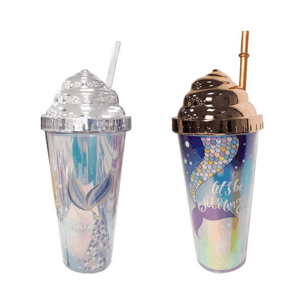 VASO PITILLO ESTAMPADO COLA SIRENA EN CAJA