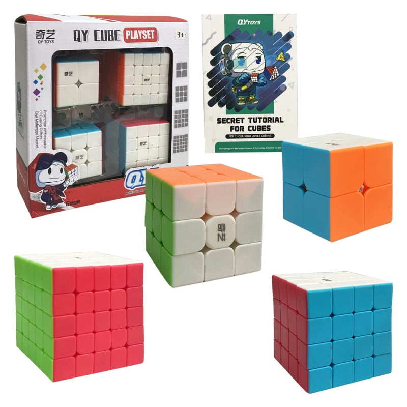 SET CUBO MAGICO X4 EN CAJA CON MANUAL