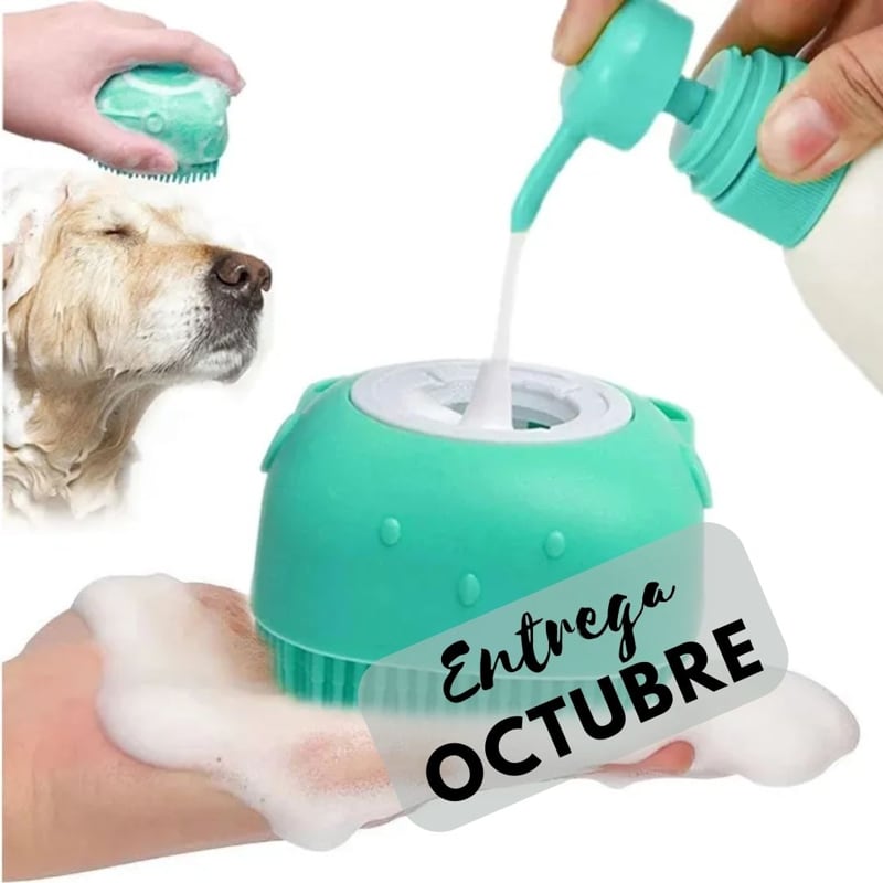 Cepillo Dispensador de Jabon para mascotas