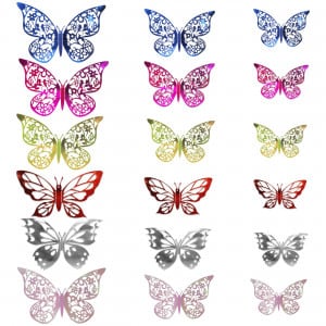 MARIPOSAS DECORATIVAS (PQTX10 XCOLOR)