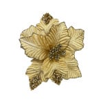 FLOR NAVIDEÑA DORADA 23CM (BDJX192)