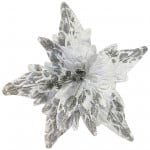 FLOR NAVIDEÑA PLATEADA 32CM (BDJX120)