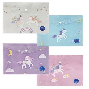CARPETA PLASTICA UNICORNIO (PQTX12)