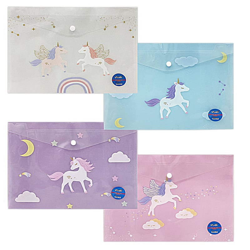 CARPETA PLASTICA UNICORNIO (PQTX12)