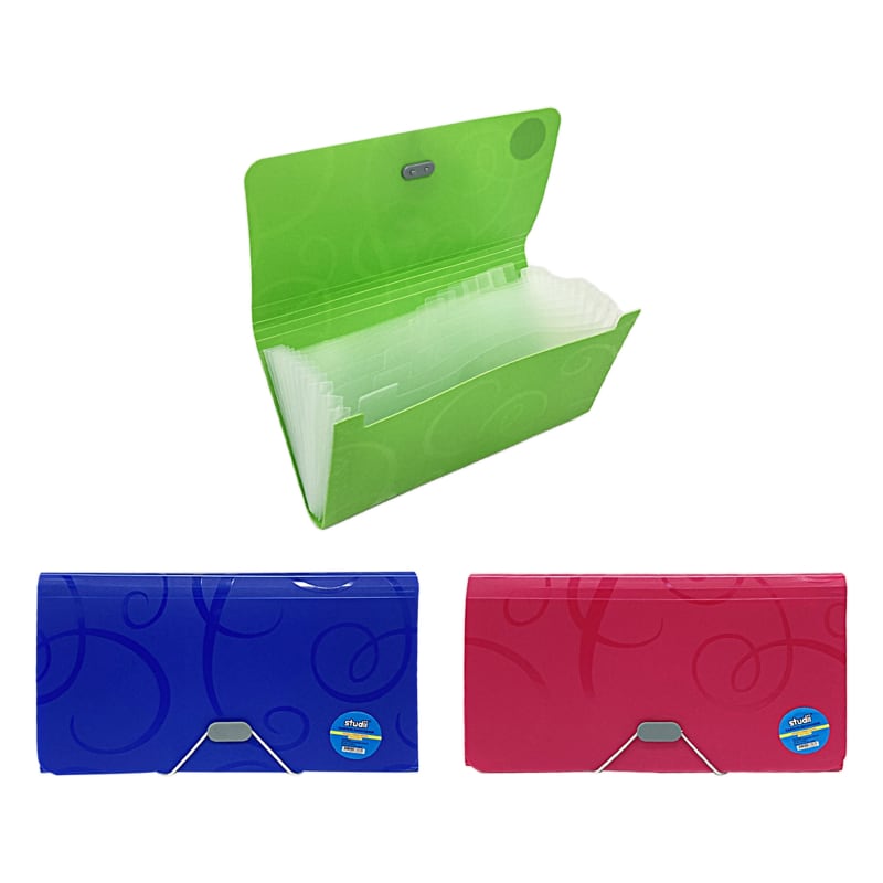 CARPETA CON COMPARTIMIENTOS X12 (PQT X 36)