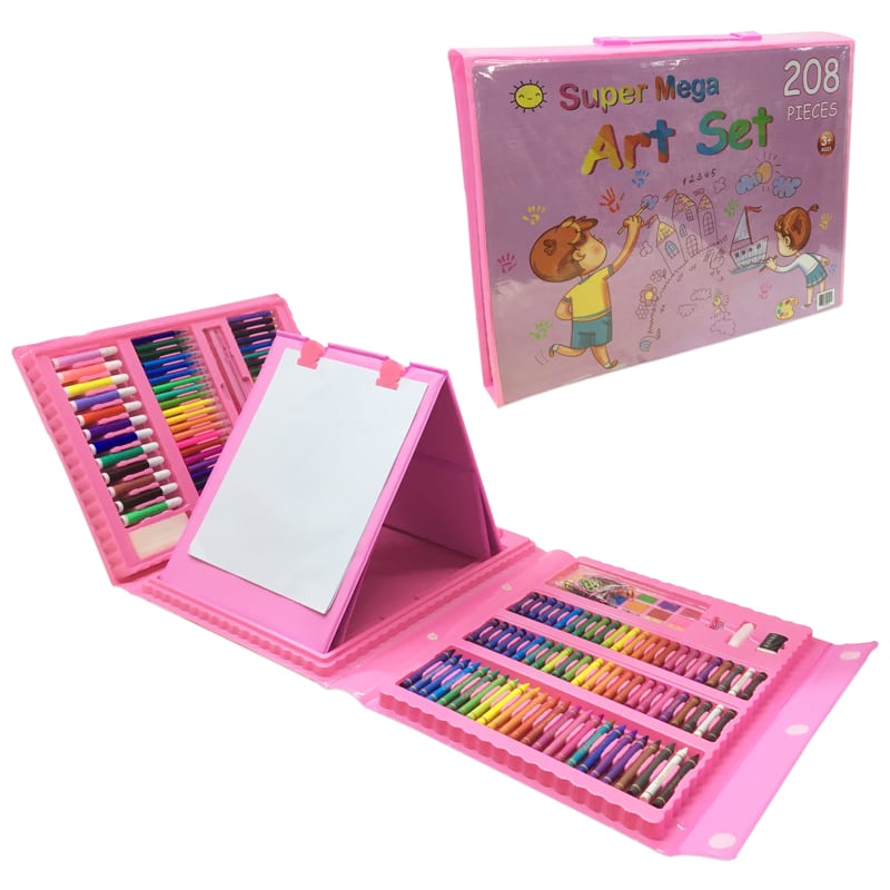 SET ESCOLAR ROSADO X 208 PIEZAS,