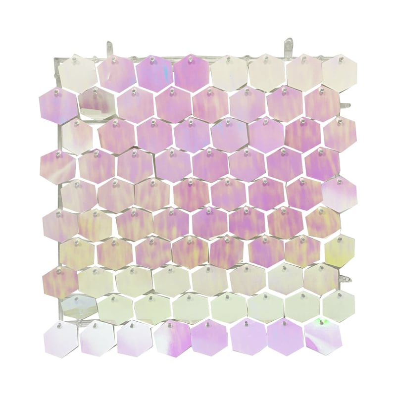 CORTINA PANEL HEXAGONAL 30*30 FONDO TRANSPARENTE