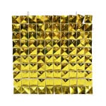 CORTINA PANEL FONDO TRANSPARENTE DORADA 30*30CM: