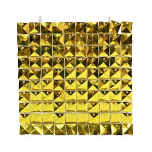 CORTINA PANEL FONDO TRANSPARENTE DORADA 30*30CM: