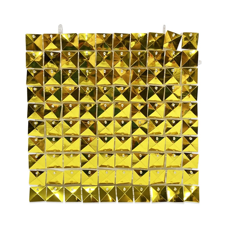 CORTINA PANEL FONDO TRANSPARENTE DORADA 30*30CM: