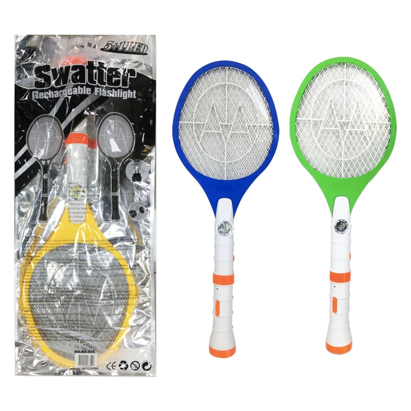 RAQUETA MATA INSECTOS LINTERNA RECARG,