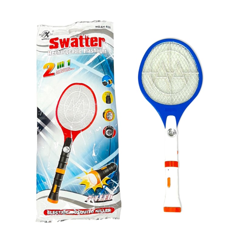 RAQUETA MATA INSECTOS LINTERNA RECARG,