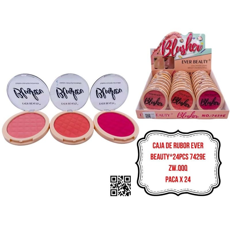 CAJA DE RUBOR EVER BEAUTY*24PCS 7429E