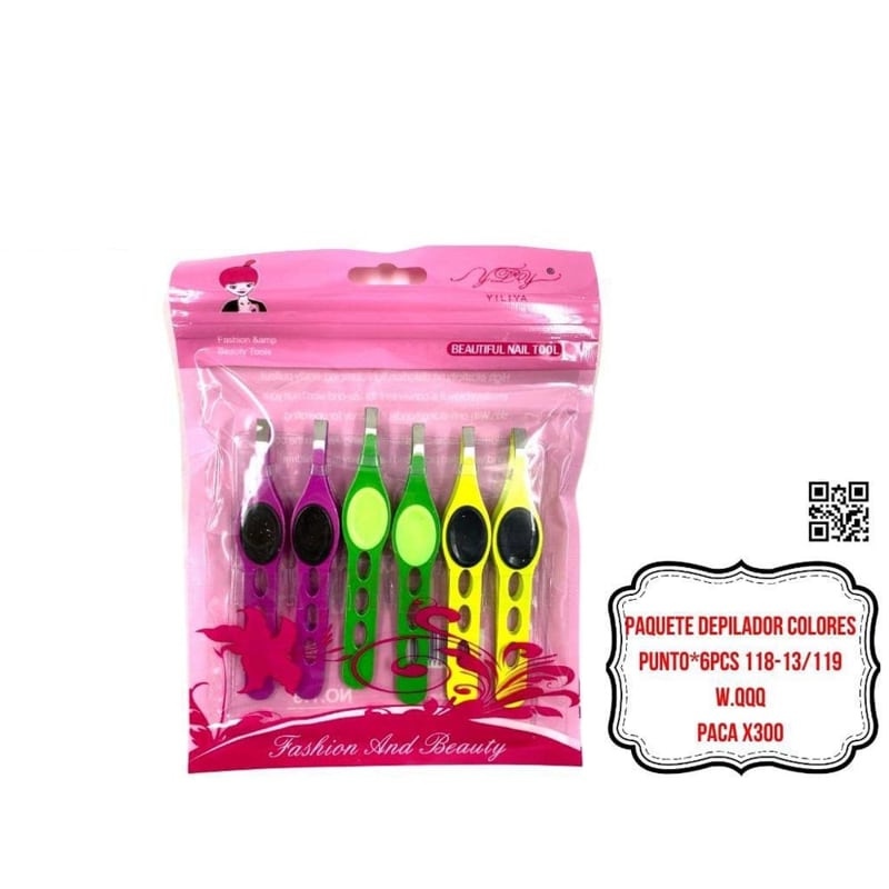 PAQUETE DEPILADOR COLORES PUNTO*6PCS 118-13/119