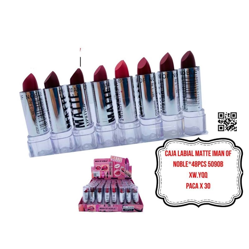 CAJA LABIAL MATTE IMAN OF NOBLE*48PCS 5090B