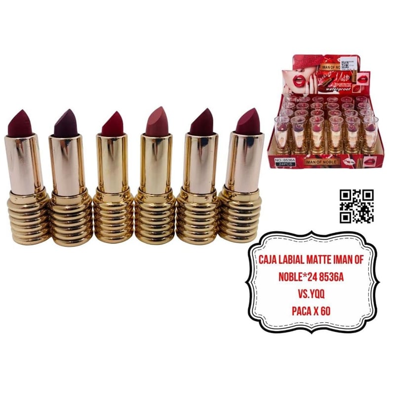 CAJA LABIAL MATTE IMAN OF NOBLE*24 8536A