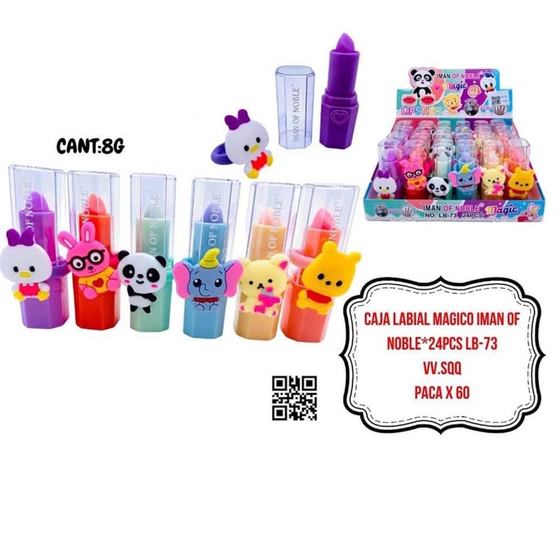 CAJA LABIAL MAGICO IMAN OF NOBLE*24PCS LB-73